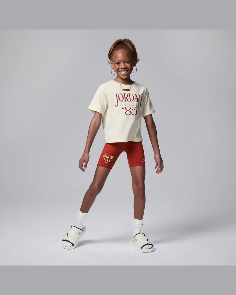 Jordan Brooklyn Mini Me Bike Shorts Set für jüngere Kinder - Rot Rot