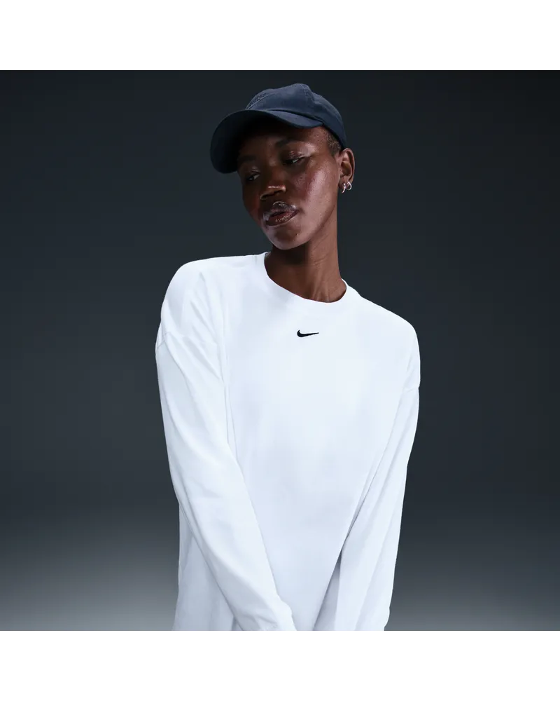 Nike Essential extragroßes Longsleeve (Damen) - Weiß Weiß