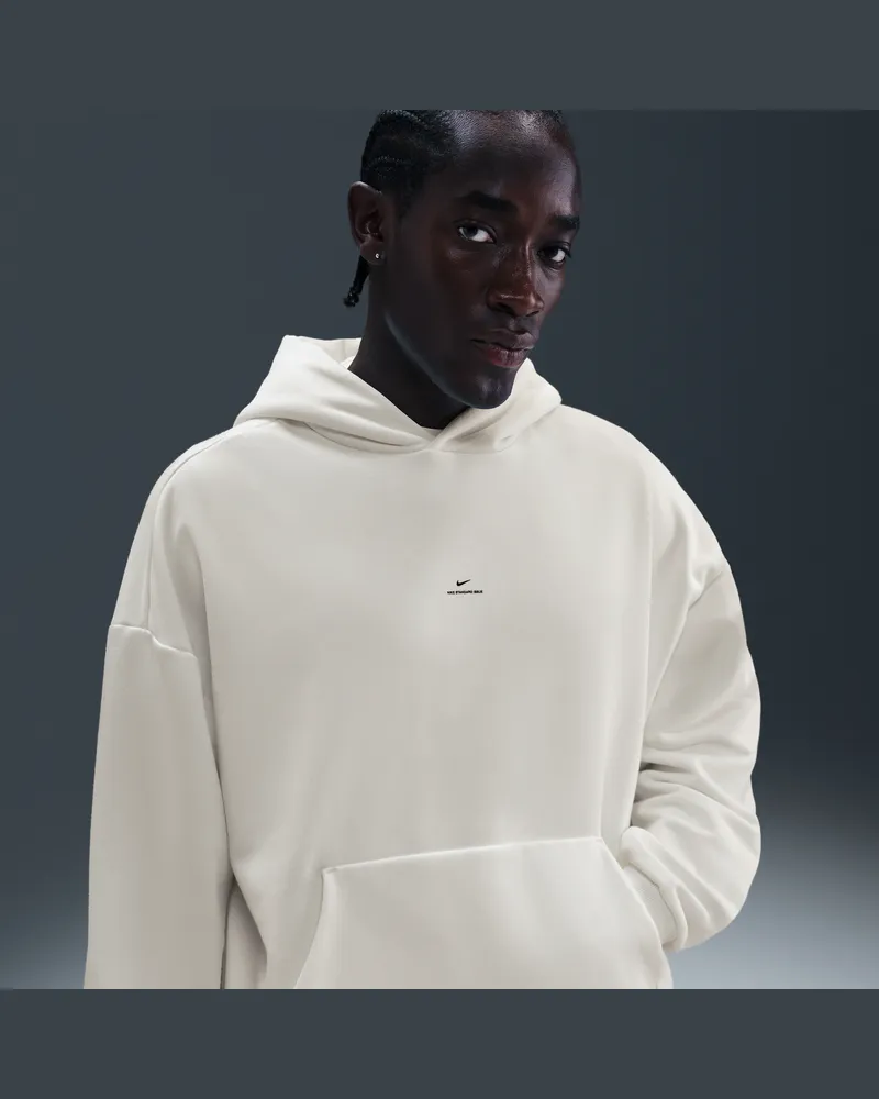 Nike Standard Issue Therma-FIT-Basketball-Hoodie aus gebürstetem Fleece (Herren) - Weiß Weiß