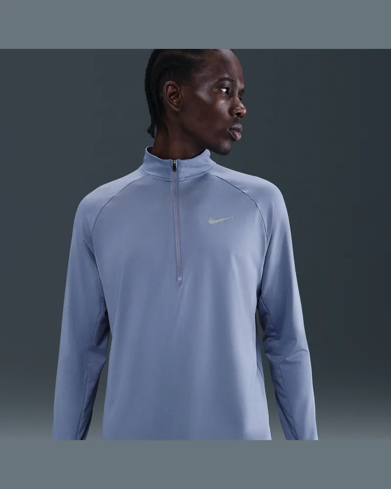 Nike Stride Dri-FIT Laufoberteil mit Viertelreißverschluss (Herren) - Blau Blau