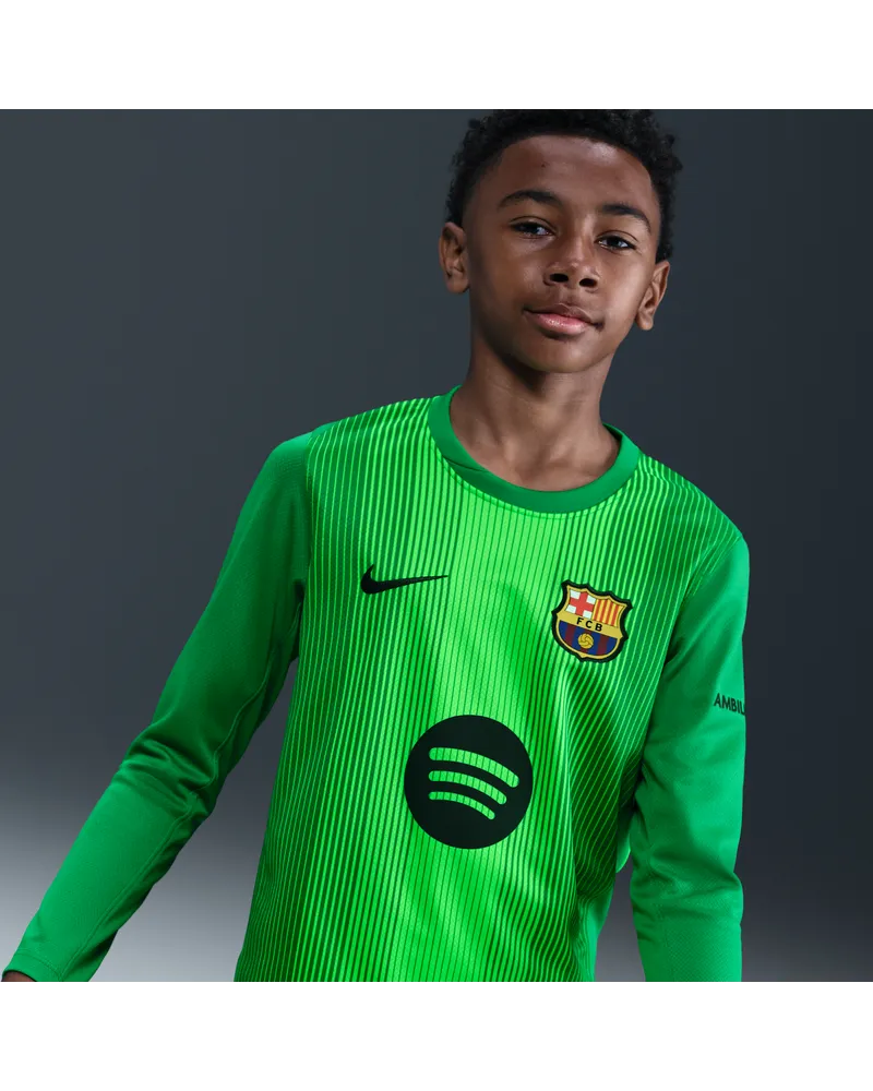 Nike FC Barcelona 2025/26 Stadium Goalkeeper  Dri-FIT Replika-Fußballtrikot (ältere Kinder) - Grün Grün