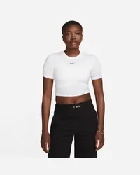 Nike Sportswear Essential Kurz-T-Shirt mit schmaler Passform für Damen - Weiß Weiß