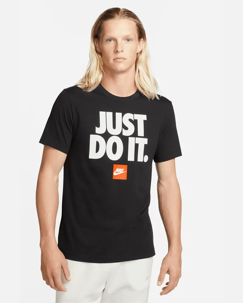 Nike Sportswear Herren-T-Shirt - Schwarz Schwarz