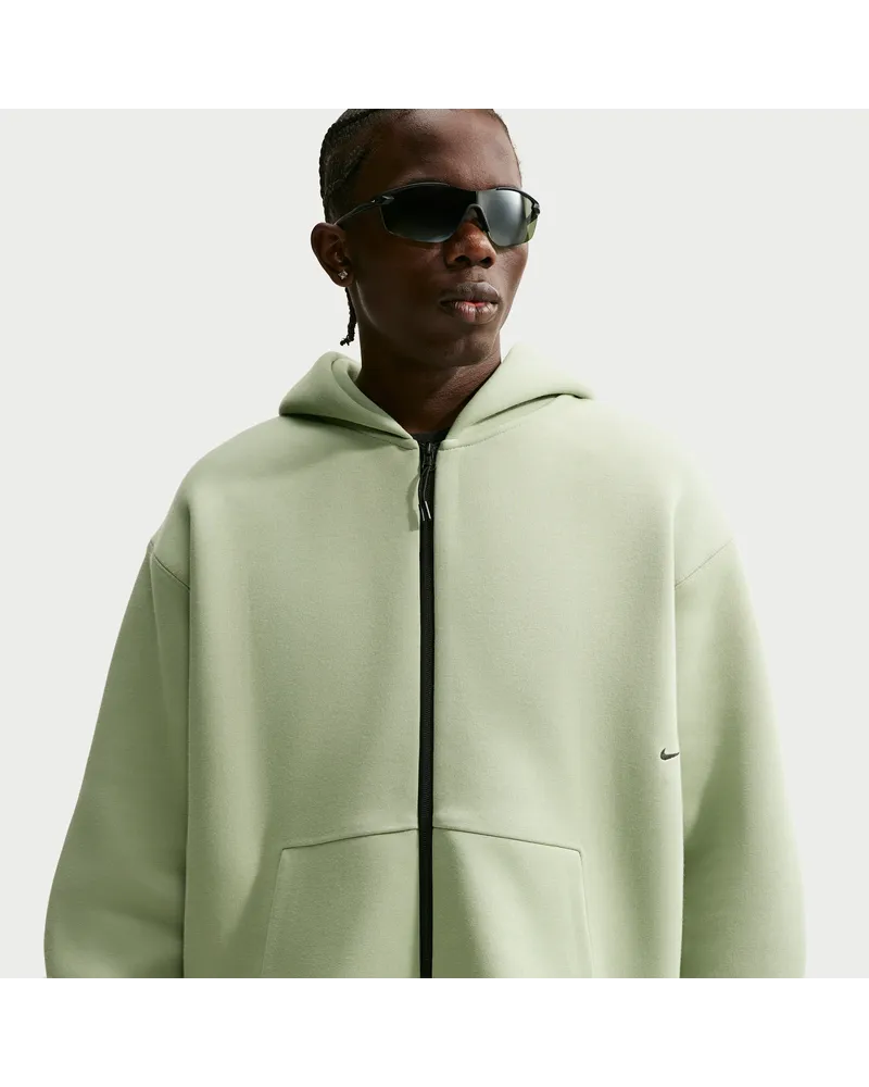 Nike Tech Fleece-Hoodie mit durchgehendem Reißverschluss (Herren) - Grün Grün