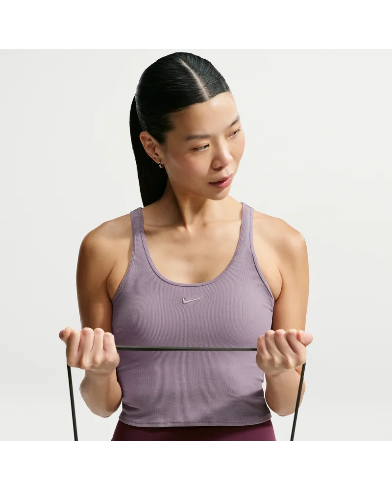 Nike N.A.C. Dri-FIT Tanktop aus Rippmaterial (Damen) - Lila Lila
