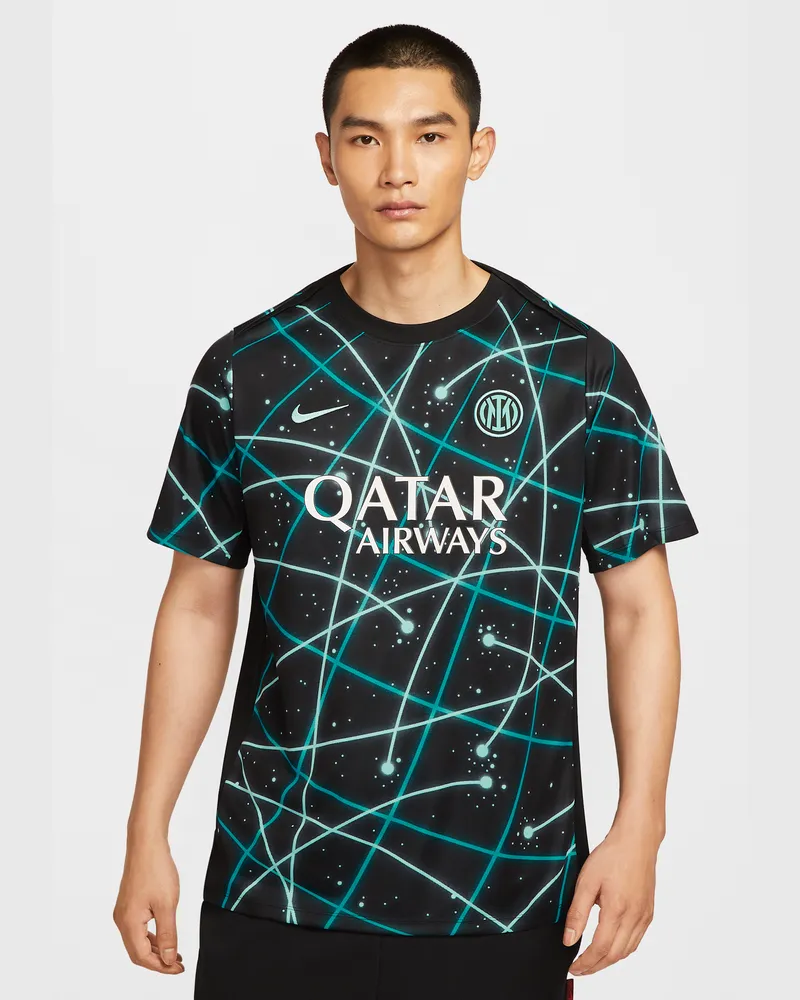 Nike Inter Mailand Academy Pro  Dri-FIT kurzärmeliges Pre-Match-Fußballoberteil (Herren) - Schwarz Schwarz