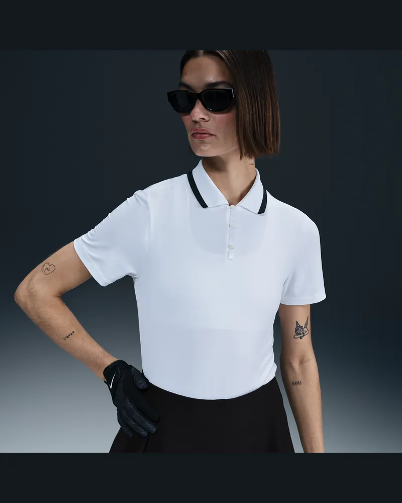 Nike Tour Dri-FIT Kurzarm-Golf-Poloshirt (Damen) - Weiß Weiß