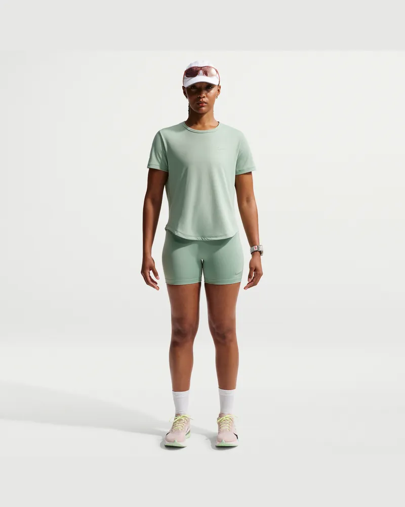 Nike Tempo eng anliegende Laufshorts mit hohem Bund (ca. 10 cm, Damen) - Grün Grün