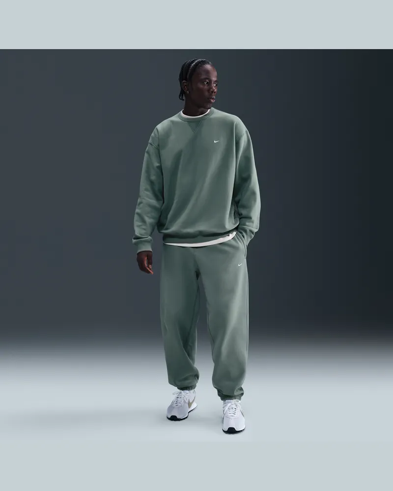 Nike Solo Swoosh Fleece-Hose mit Bündchen (Herren) - Grau Grau