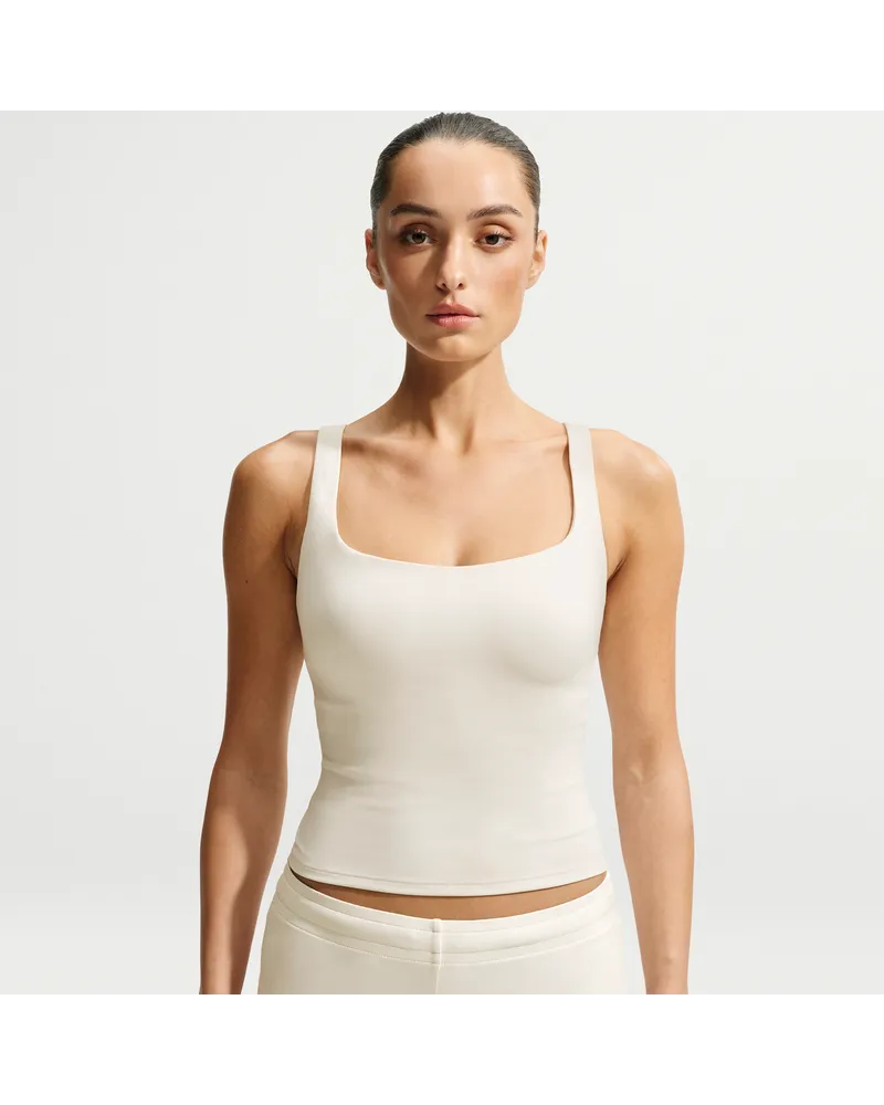 Nike SKIMS Matte Tanktop mit Karree-Ausschnitt (Damen) - Weiß Weiß