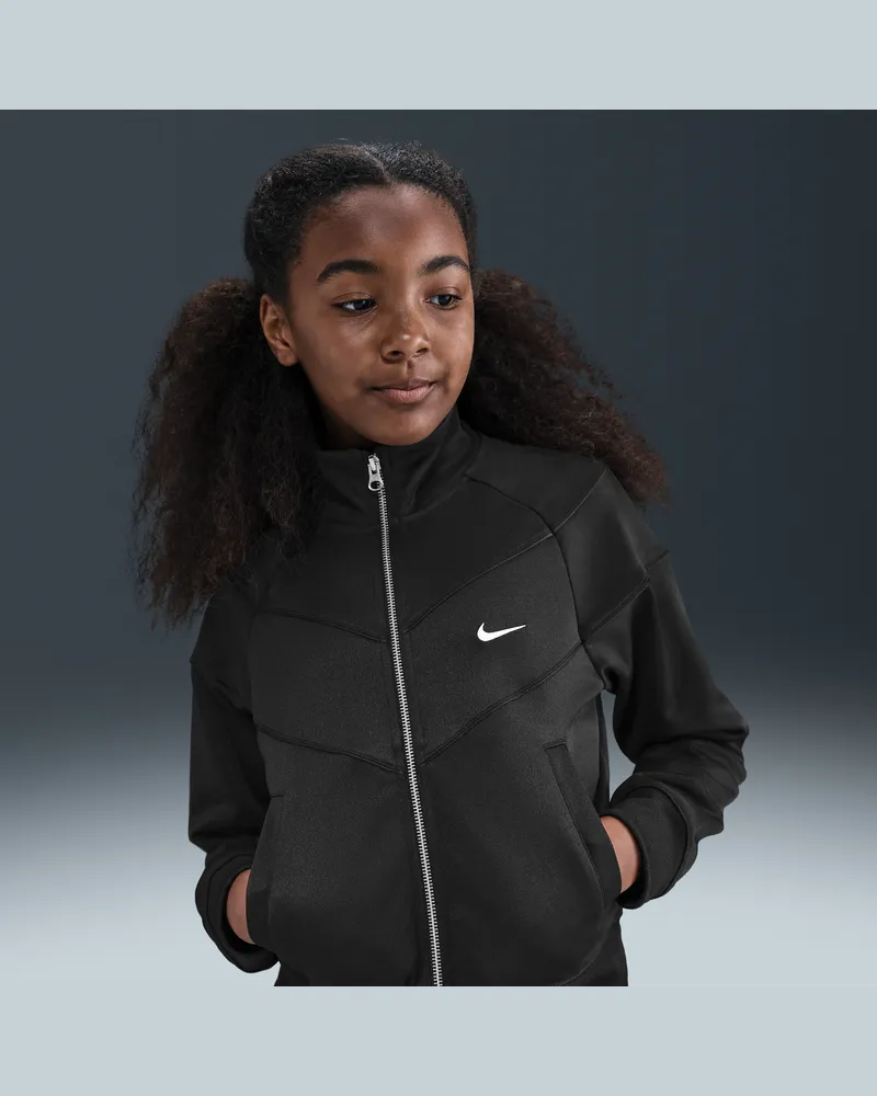 Nike Sportswear Trainingsjacke aus Strickmaterial (ältere Kinder, Mädchen) - Schwarz Schwarz
