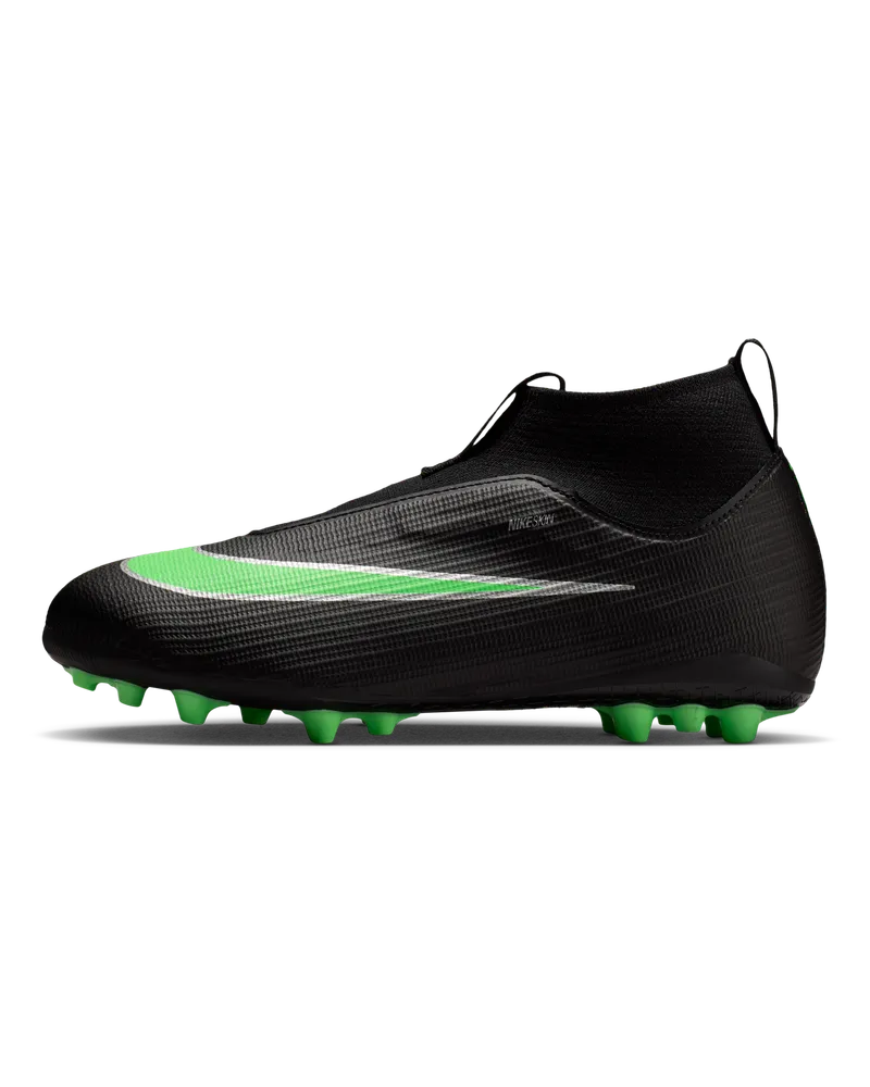 Nike Jr. Mercurial Superfly 11 Academy High Top-Fußballschuh für Kunstrasen für ältere Kinder - Schwarz Schwarz