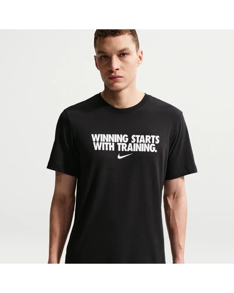 Nike Dri-FIT T-Shirt (Herren) - Schwarz Schwarz
