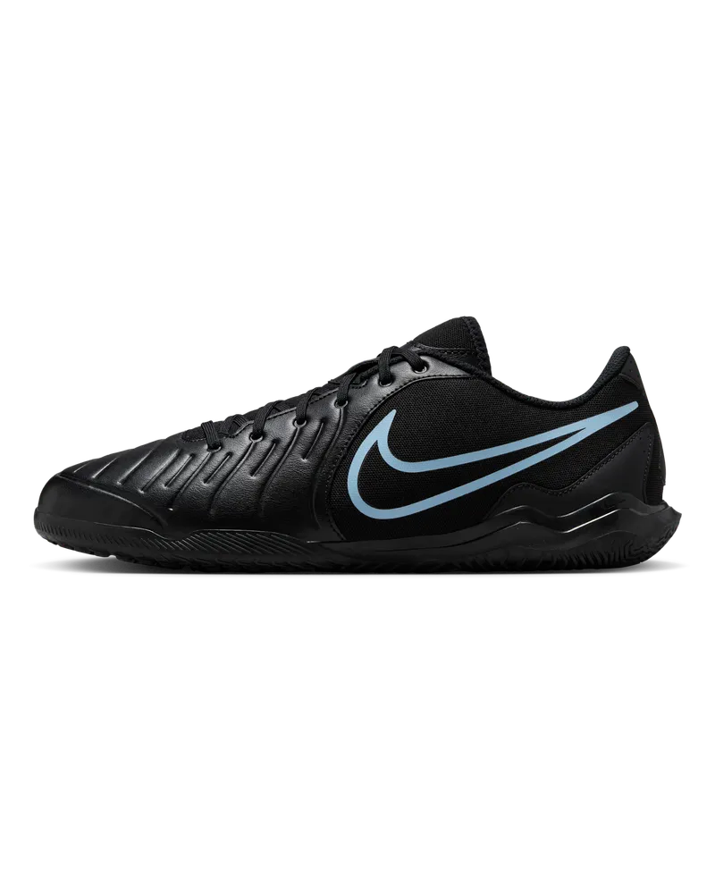 Nike Tiempo Legend 10 Club Low Top Fußballschuh für Hallen- und Hartplätze - Schwarz Schwarz