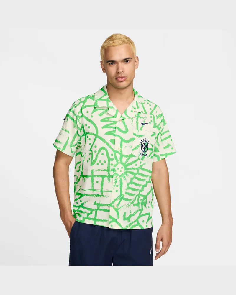 Nike Brasilien  kurzärmliges Bowling-Shirt - Braun Braun