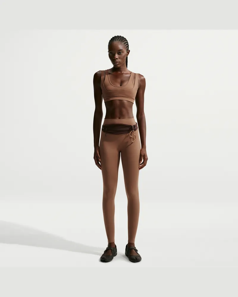 Nike SKIMS Leggings mit 66 cm hohem Bund und mattem Material (Damen) - Braun Braun
