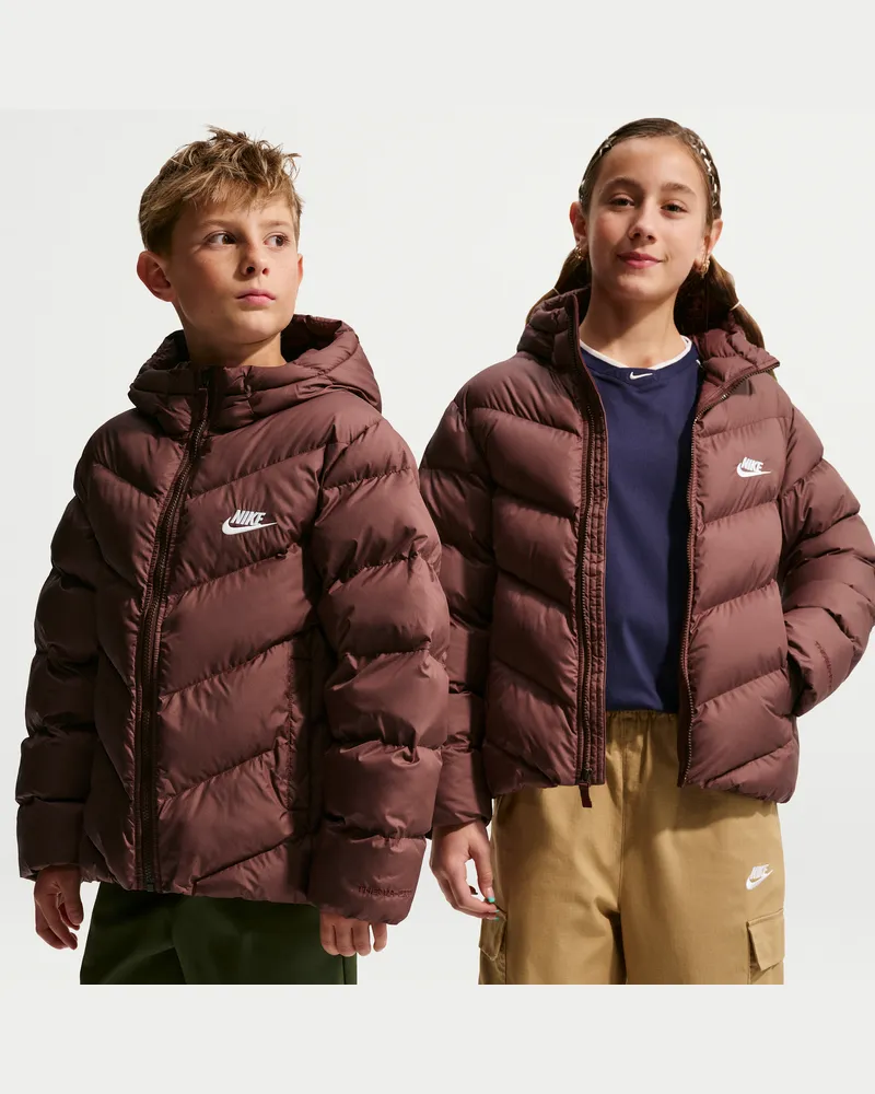 Nike All Day Play Therma-FIT-Puffer-Jacke mit weiter Passform (ältere Kinder) - Lila Lila