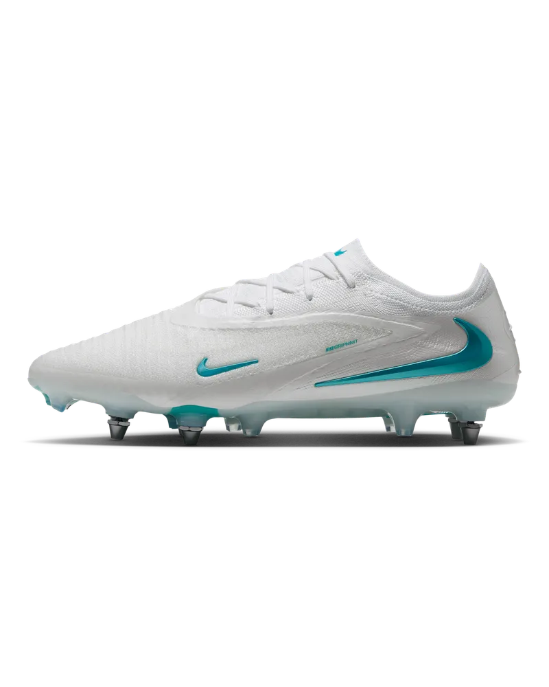 Nike Phantom 6 Low Elite Fußballschuh für weichen Rasen - Weiß Weiß