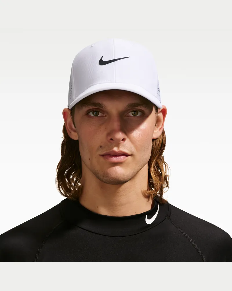 Nike Rise Dri-FIT ADV strukturierte SwooshFlex-Golfcap - Weiß Weiß