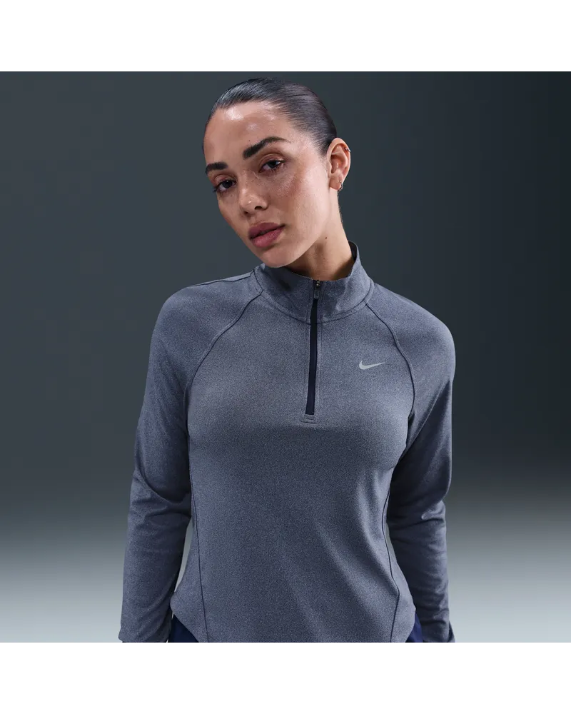 Nike Tempo Dri-FIT Lauf-Tanktop mit Viertelreißverschluss (Damen) - Blau Blau