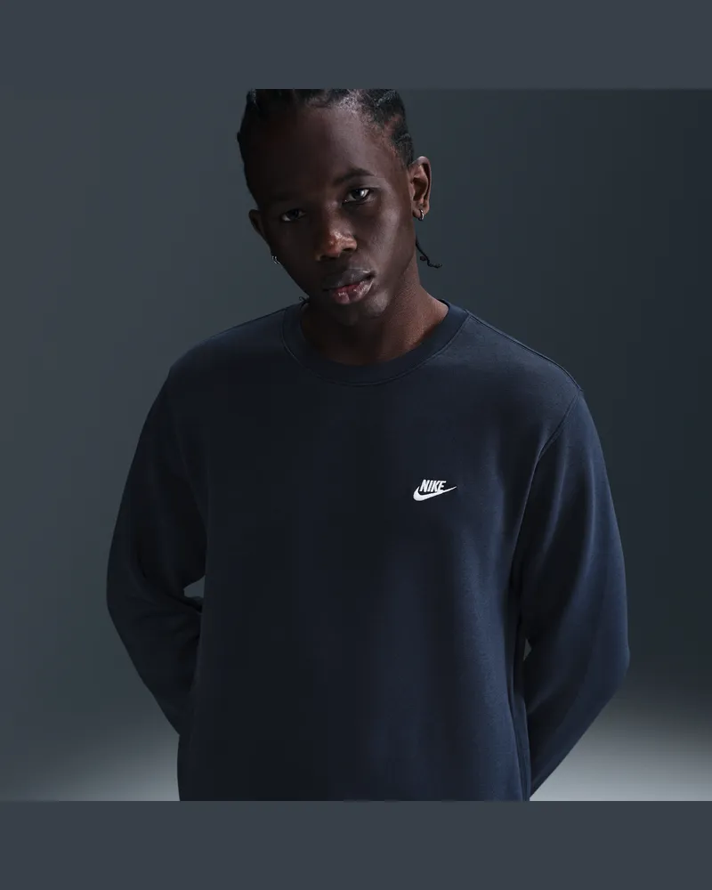 Nike Club Fleece-Rundhalsshirt (Herren) - Blau Blau