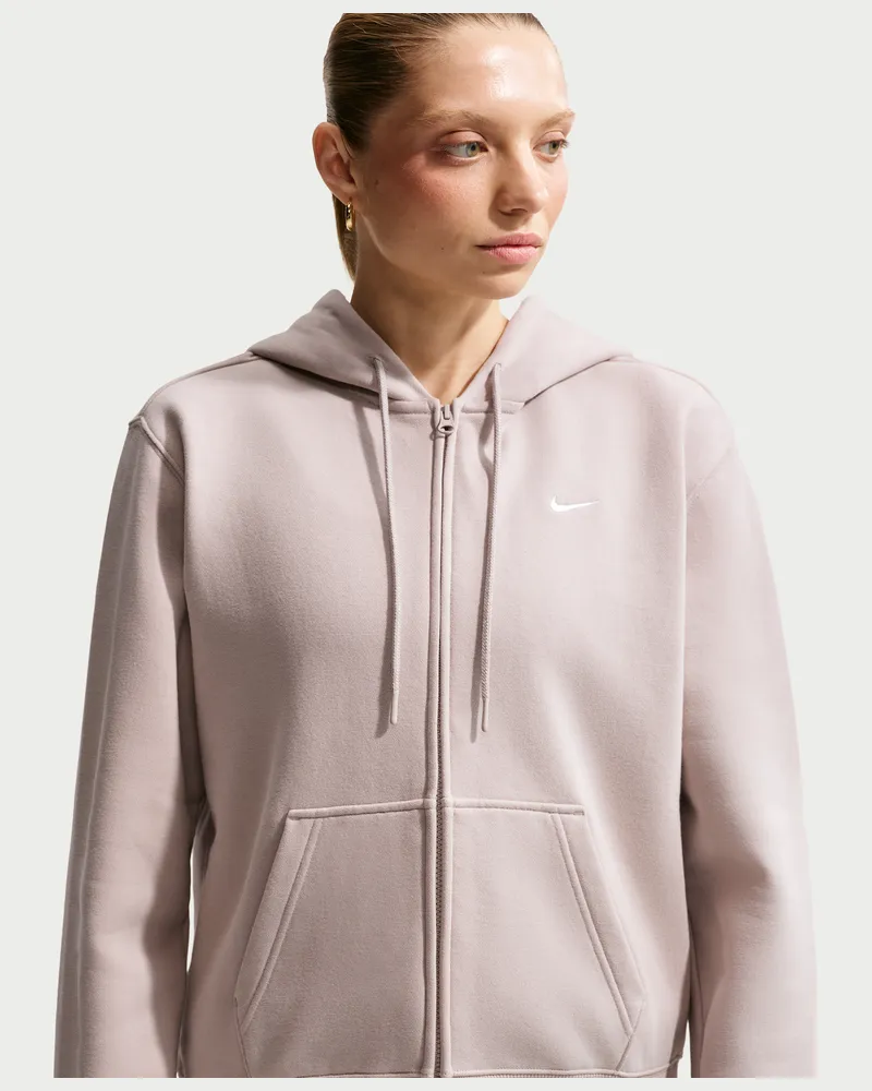 Nike Studio Fleece mittelschwere Kapuzenjacke (Damen) - Braun Braun