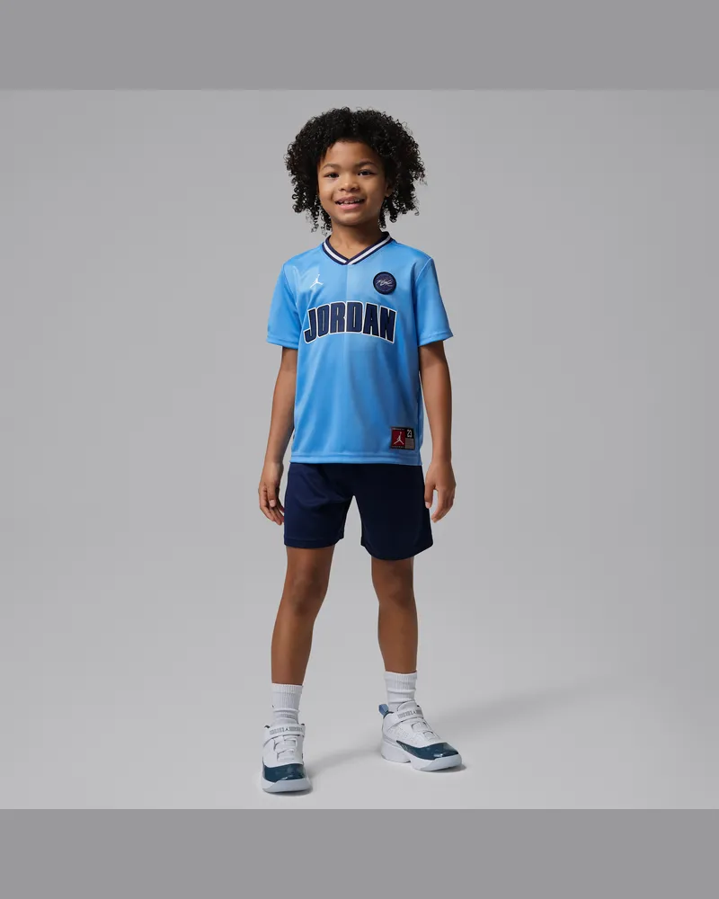 Jordan Set aus Sporttrikot und Mesh-Shorts für jüngere Kinder - Blau Blau