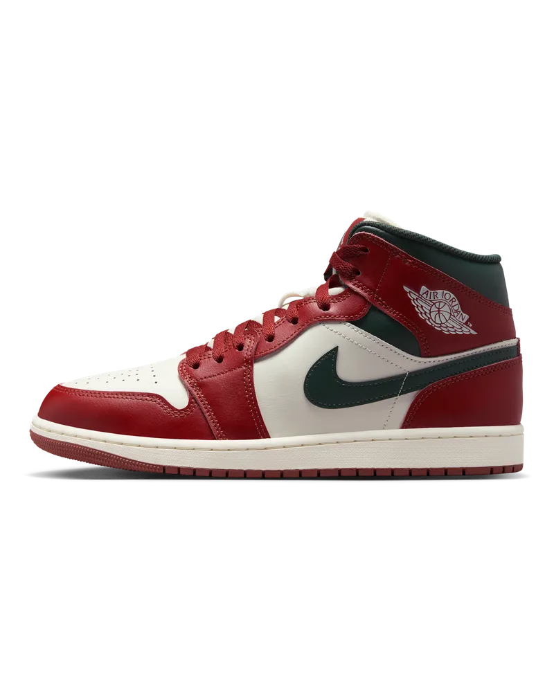 Jordan Air  1 Mid Herrenschuh - Weiß Weiß