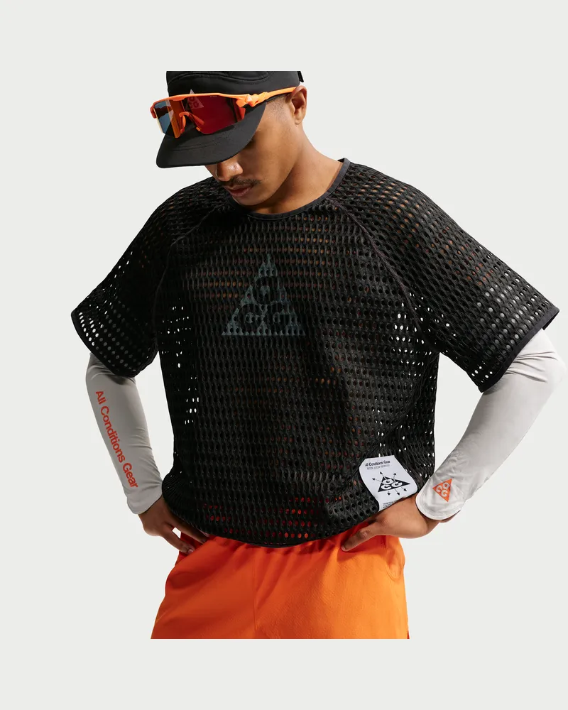 Nike ACG Radical AirFlow Dri-FIT Kurzarm-Traillaufoberteil (Herren) - Grau Grau