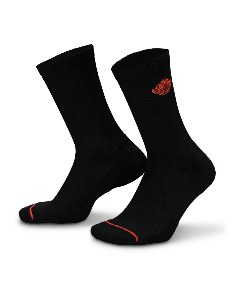 Jordan Everyday gepolsterte Crew-Socken (1 Paar) - Schwarz Schwarz
