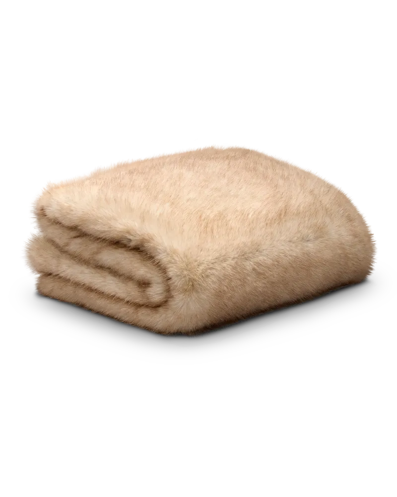 Jordan Brooklyn Kunstfell-Decke - Braun Braun