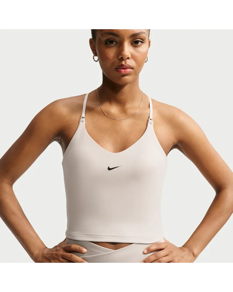Nike Indy Gepolsterter, verstellbarer Sport-BH mit leichtem Halt (Damen) - Braun Braun