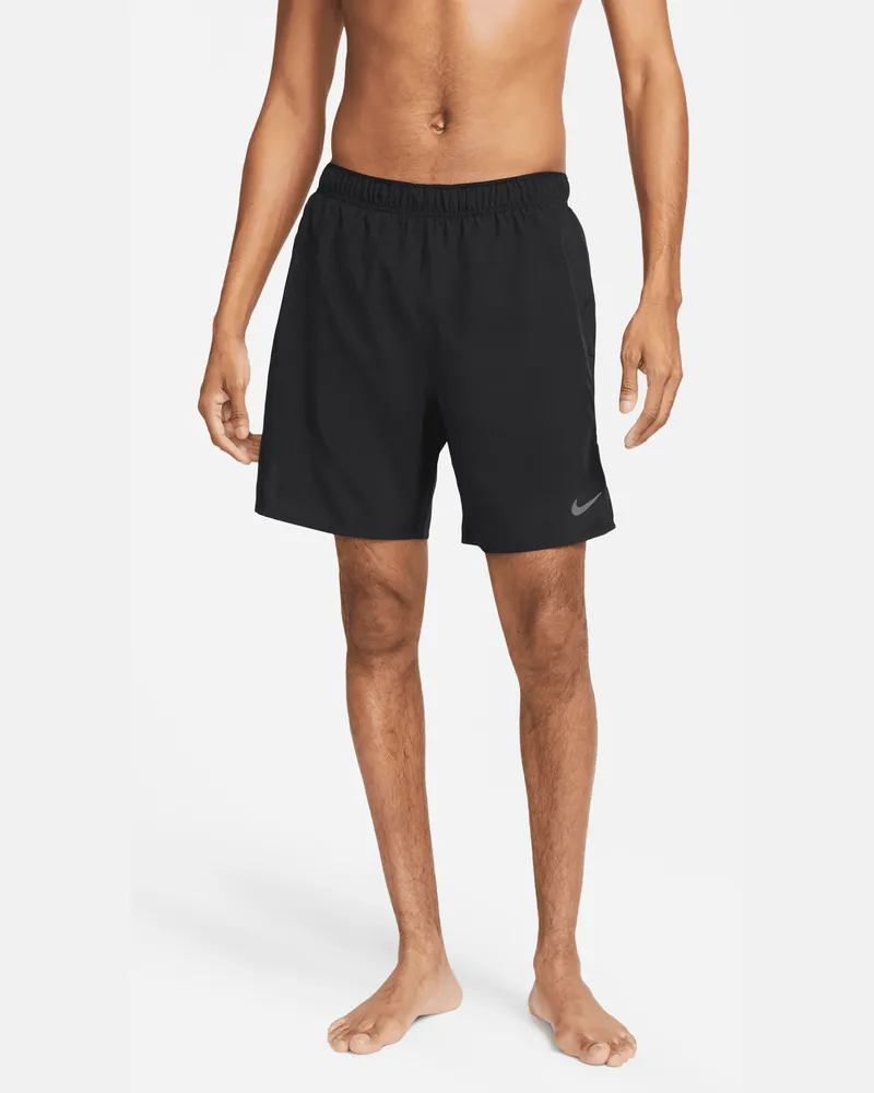 Nike Challenger Dri-FIT 2-in-1-Laufshorts für Herren (ca. 18 cm) - Schwarz Schwarz