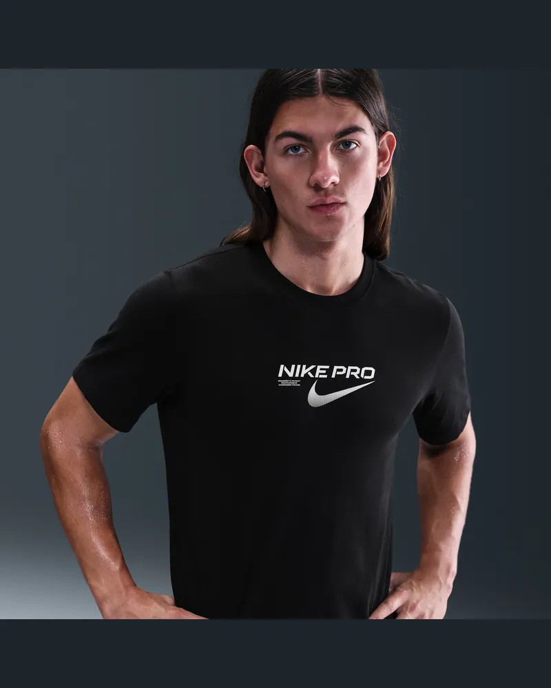 Nike Dri-FIT Trainings-T-Shirt (Herren) - Schwarz Schwarz