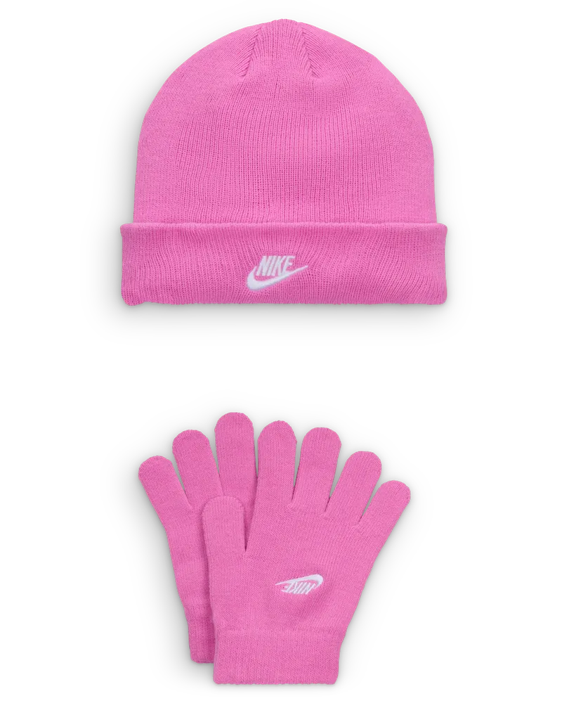 Nike Set aus Club-Mütze und -Handschuhen für jüngere Kinder - Pink Pink
