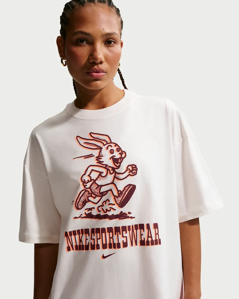 Nike Classic Oversize-T-Shirt (Damen) - Weiß Weiß