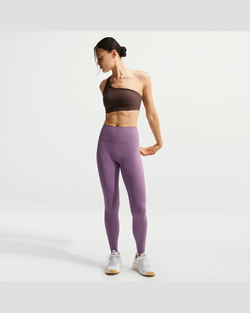 Nike Zenvy Leggings in voller Länge mit hohem Bund und ohne Frontnaht (Damen) - Lila Lila