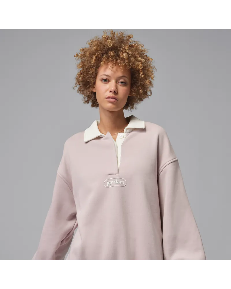 Jordan Flight Fleece Rugby-Oberteil (Damen) - Pink Pink