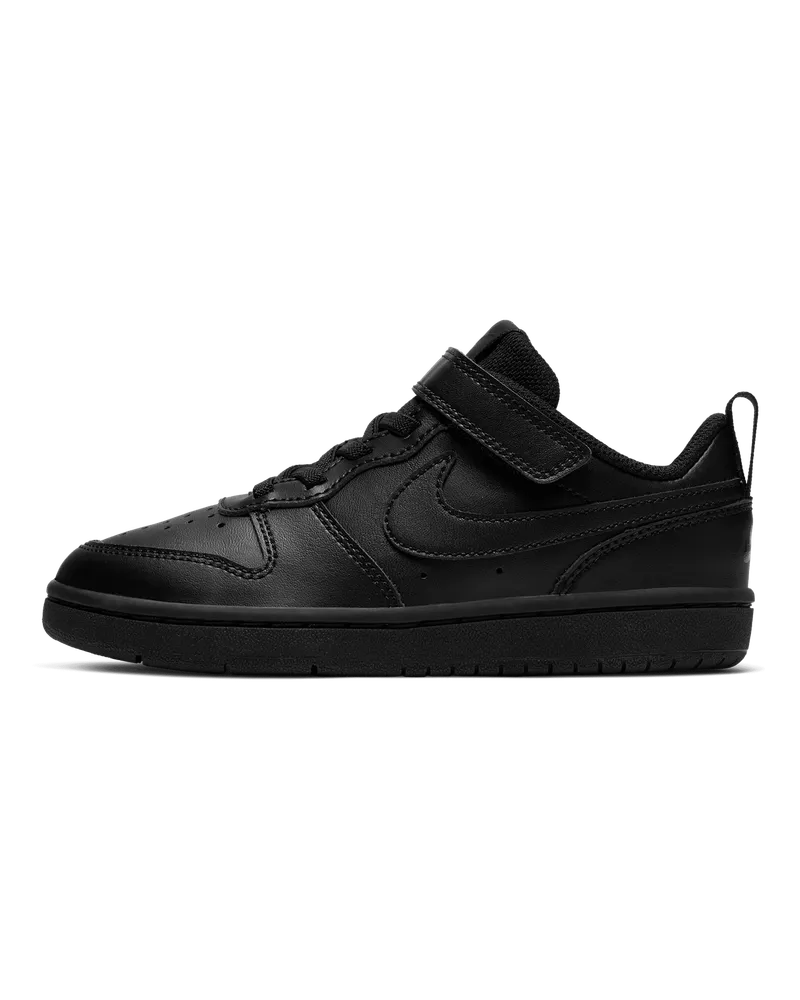Nike Court Borough Low 2 Schuh für jüngere Kinder - Schwarz Schwarz