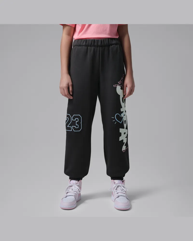 Jordan Love is in the Air Fleecehose (ältere Kinder) - Schwarz Schwarz