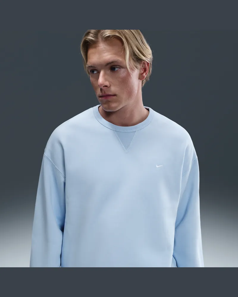 Nike Solo Swoosh Fleece-Rundhalsshirt für Herren - Blau Blau