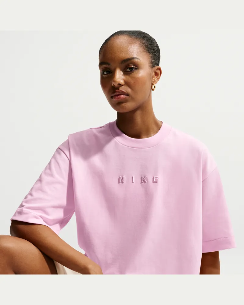 Nike extragroßes Kurzarm-T-Shirt (Damen) - Pink Pink