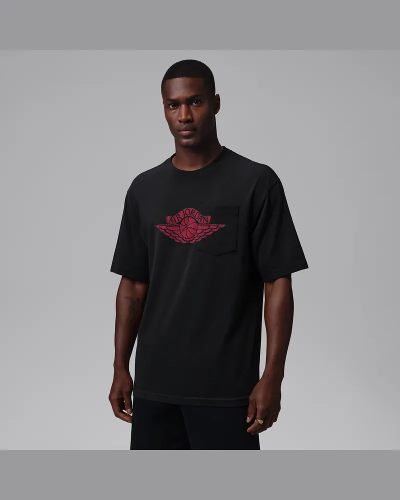 Jordan Flight Essentials T-Shirt mit Tasche (Herren) - Schwarz Schwarz