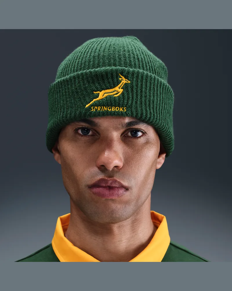Nike Springboks  Rugby Beanie mit Umschlag (Unisex) - Grün Grün