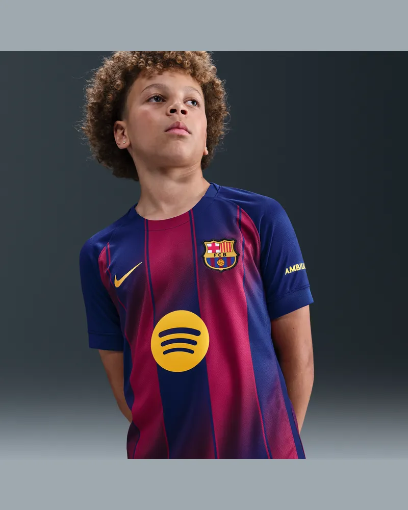 Nike FC Barcelona 2025/26 Stadium Home  Dri-FIT Replika-Fußballtrikot (ältere Kinder) - Blau Blau
