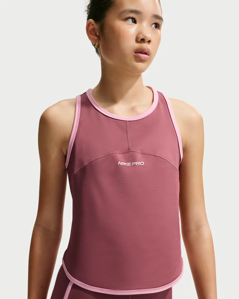 Nike Pro Dri-FIT-Tanktop (Mädchen) - Rot Rot