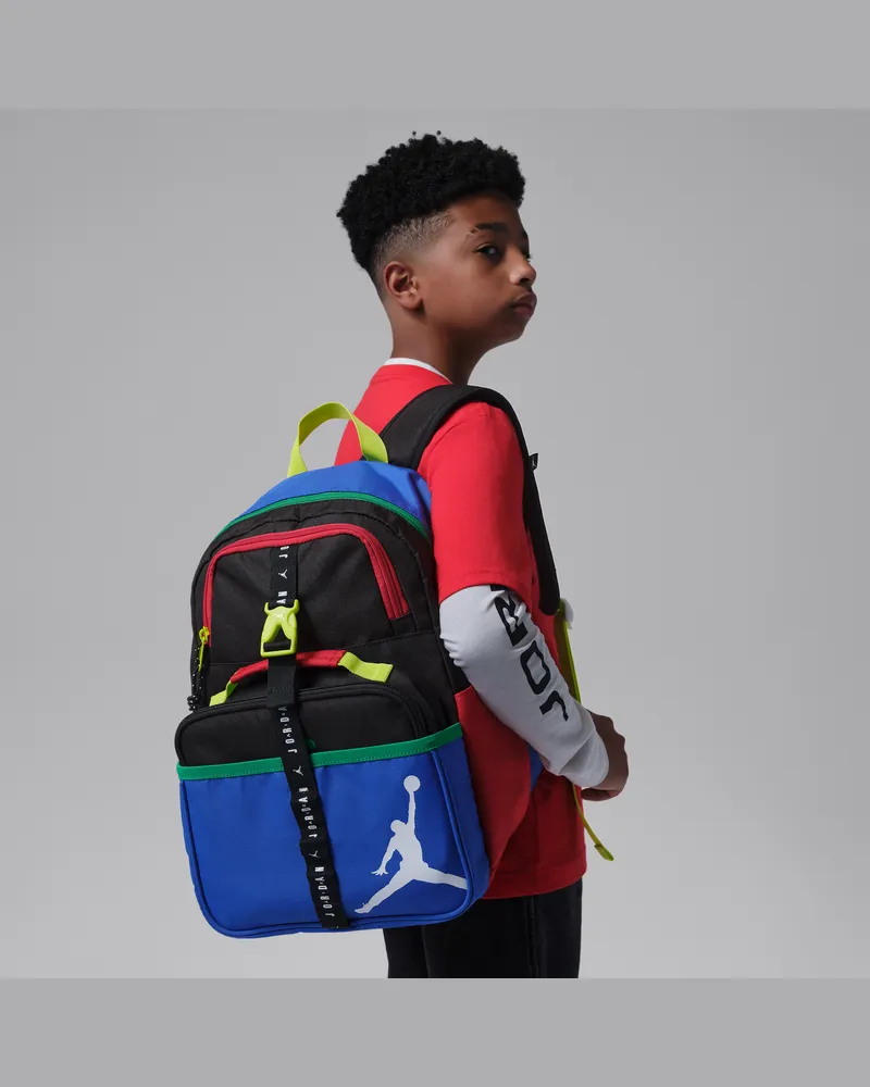 Jordan Air  Rucksack für ältere Kinder (18 l) und Brotzeittasche (3 l) - Schwarz Schwarz