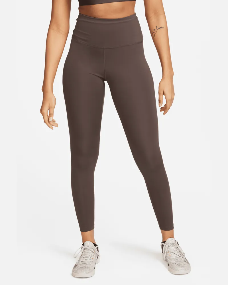 Nike One Damen-Leggings mit hohem Bund - Braun Braun