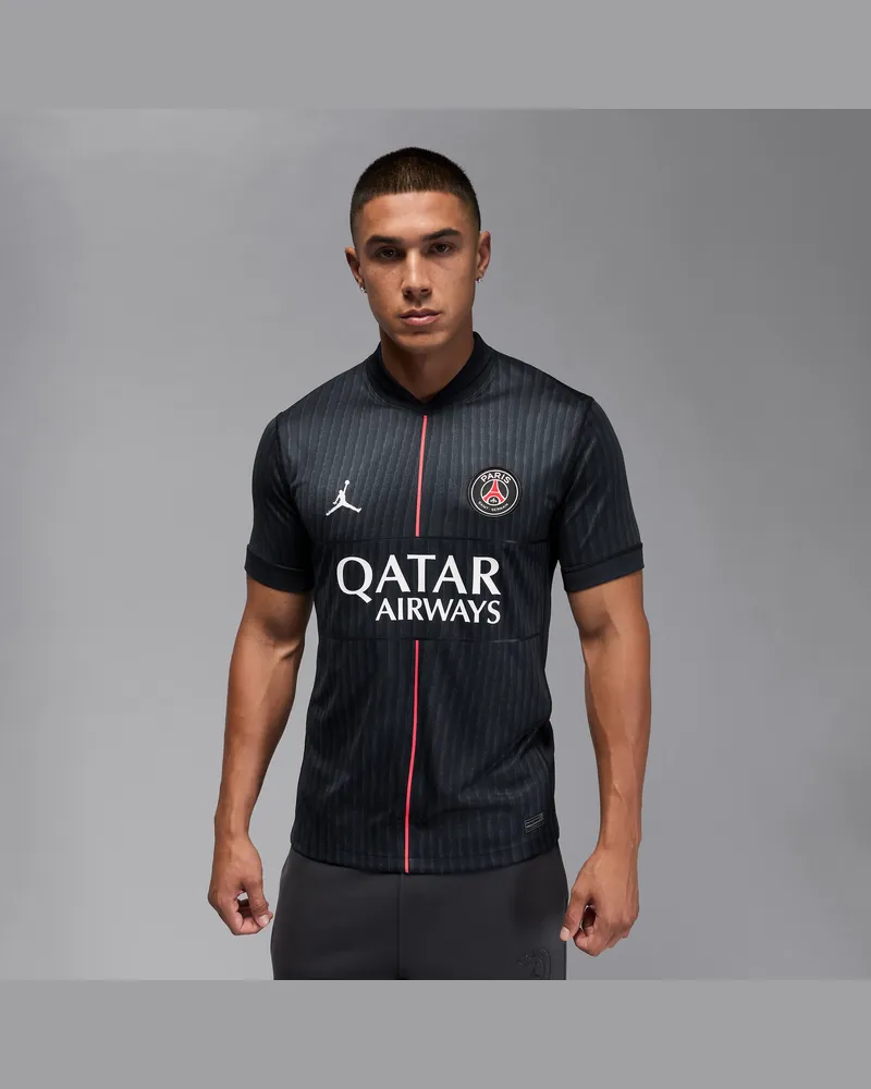 Jordan Paris Saint-Germain 2025/26 Stadium Fourth  Dri-FIT Replika-Fußballtrikot (Herren) - Schwarz Schwarz