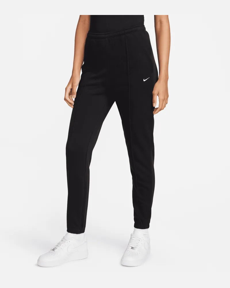 Nike Sportswear Chill Terry French Terry-Trainingshose mit hohem Taillenbund für Damen - Schwarz Schwarz
